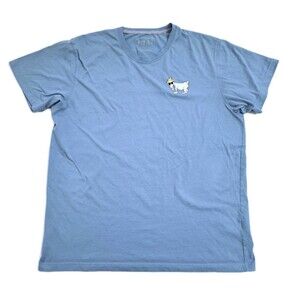 Goat USA T Shirt Size Large Blue Short Sleeve Tee Tshirt Logo